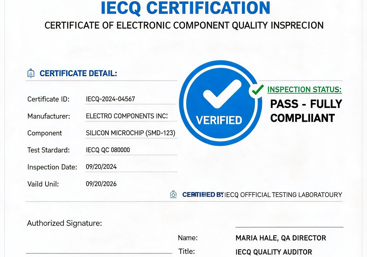 Industry recognition certificate